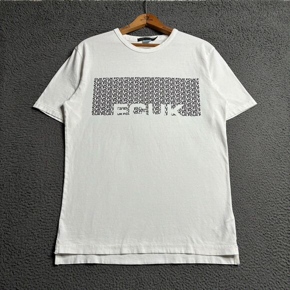 VTG French Connection UK fcuk 90s T-shirt Size Small Logo Y2K Cyber - Picture 2 of 9